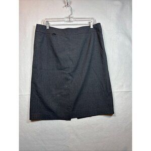 Calvin Klein Skirt Womens Gray Stretch Pencil Straight Above Knee Office Work
